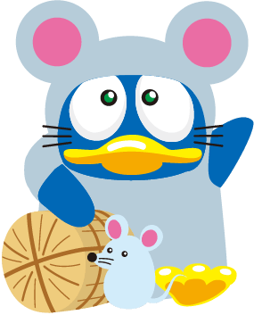 ねずみ（白）