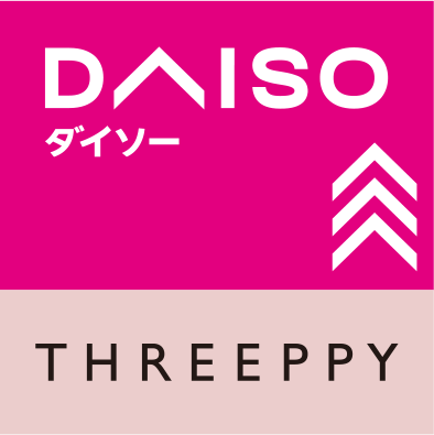 ダイソー・THREEPPY ロゴ
