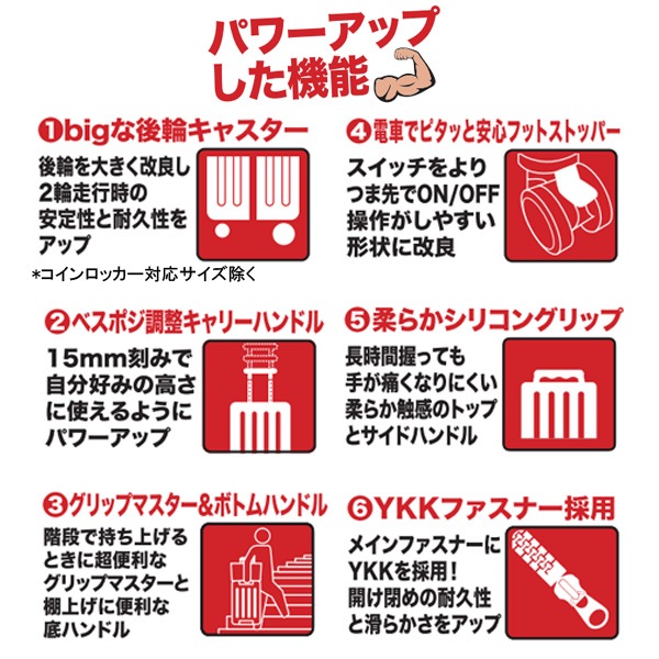 拡張ジッパーキャリーケース　マットカラー